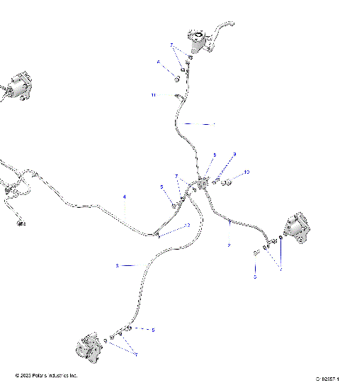 BRAKES, BRAKE LINES, FRONT - A24S6E57A1 (C102357-1)