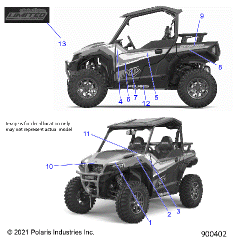 BODY, DECALS - G22GXK99AR/BR (900402)