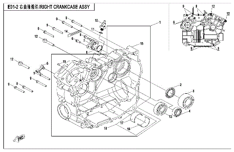 RIGHT CRANKCASE ASSY