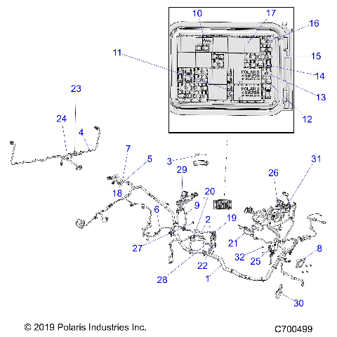 ELECTRICAL, WIRE HARNESS - R21RRED4JA (C700499)