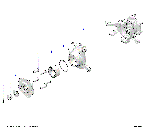SUSPENSION, FRONT CARRIER AND HUB - Z26NMX99A4/A6 (C750914)