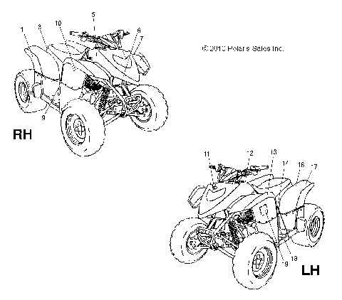 BODY, DECALS - A12PB20AF (49ATVDECAL11PHX)
