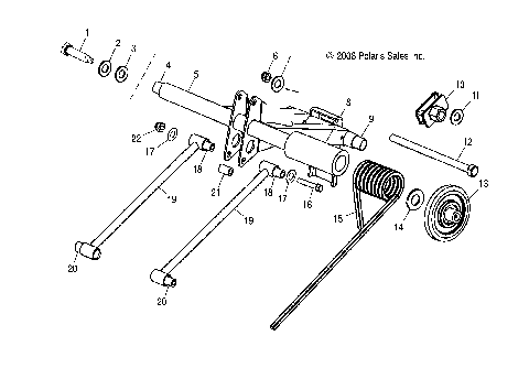 SUSPENSION, TORQUE ARM, REAR - S09NJ5BS/BSF/BSL/BE (49SNOWTORQUEREAR09TRAIL)