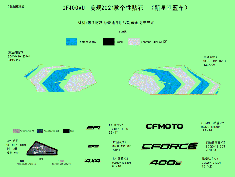 DECAL KIT (NEW ROYAL BLUE)