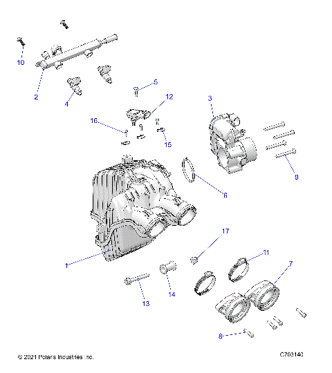 ENGINE, INTAKE and THROTTLE BODY - Z23ASE99F4/S99C4/E4/F4 (C703140)