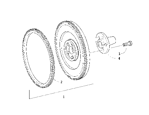 FLYWHEEL AND CROWN GEAR ASSEMBLY [92856]