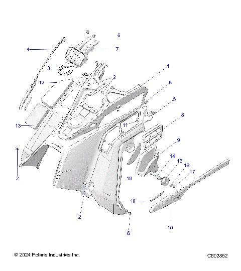 BODY, CONSOLE - S26TDZ8RS (C602852)