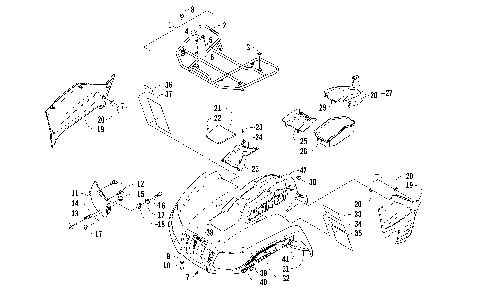 FRONT RACK, BODY PANEL, AND HEADLIGHT ASSEMBLIES [97600]