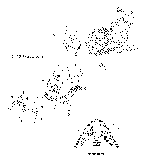BODY, FRONT BUMPER, NOSEPAN, FOAM and FOIL - S09PB5BS/BE (49SNOWBUMPER09550SHIFT)