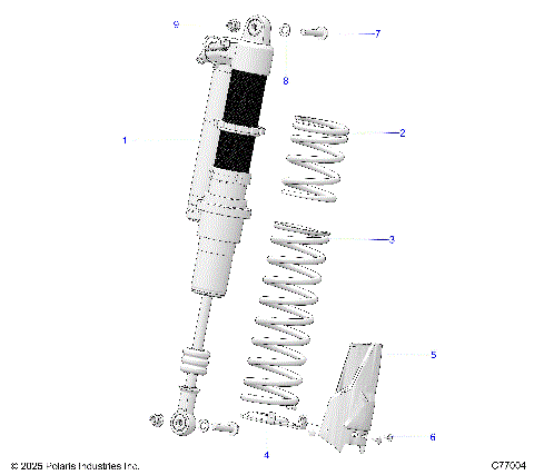 SUSPENSION, REAR SHOCK - Z25RRL2KAL (C77004)