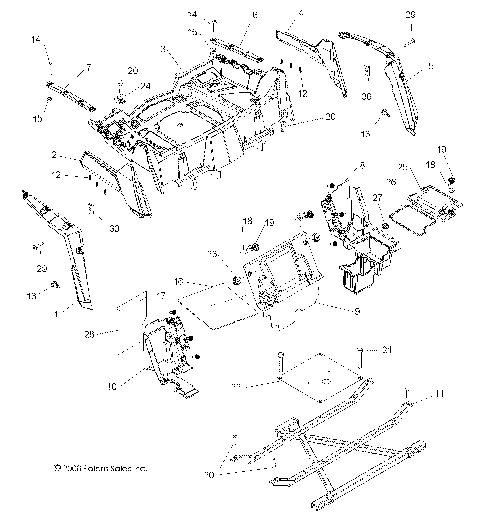 BODY, REAR RACK and FENDERS - R09VH76FX (49RGRRACKMTG09RZRS)