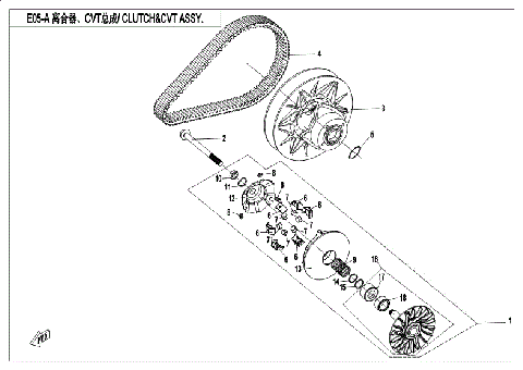 CVT ASSY   (18g WEIGHT ROLLER)