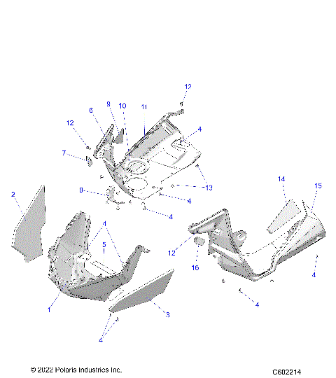 BODY, NOSEPAN ASM./FENDERS - S23TDV8MS/8ME (C602214)