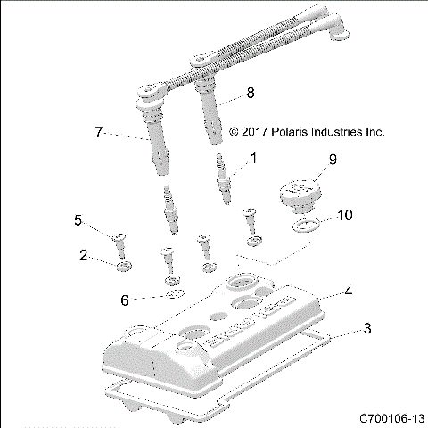 ENGINE, VALVE COVER, SPARK PLUGS -Z21A4E99AX/BX (C700106-13)