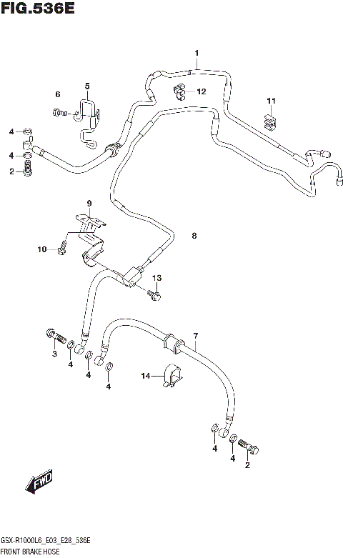FRONT BRAKE HOSE (GSX-R1000AL6 E33)