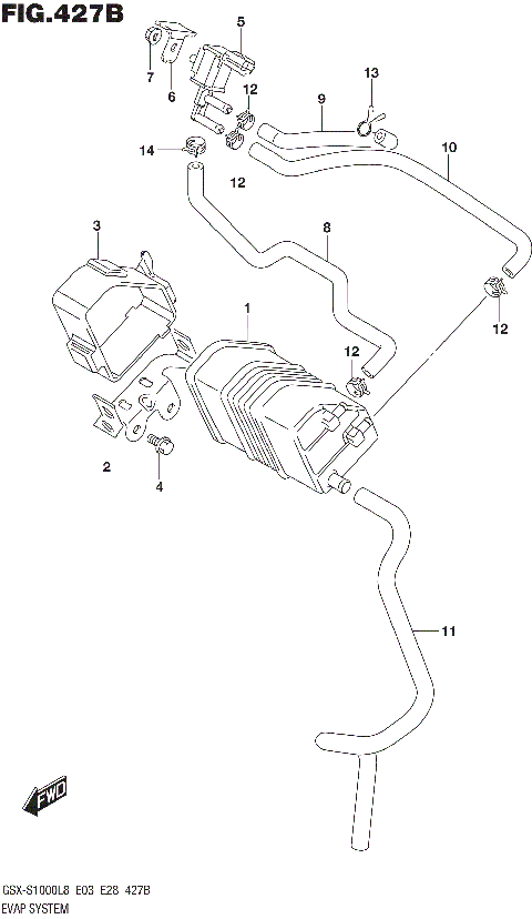 EVAP SYSTEM (GSX-S1000ZL8 E33)