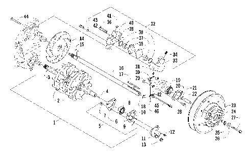 DRIVE TRAIN SHAFT AND BRAKE ASSEMBLIES [86006]