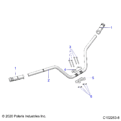STEERING, HANDLEBAR and CONTROLS - A20SVE95KR (C102263-8)
