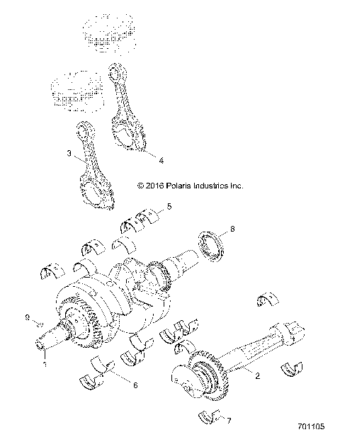 ENGINE, CRANKSHAFT - R19RGE99F2/FF/SC2/SFF/PCF/PFF (701105)