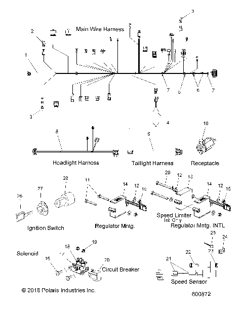 ELECTRICAL, WIRE HARNESSES and COMPONENTS - S19SJA5BSL/BEL (600872)