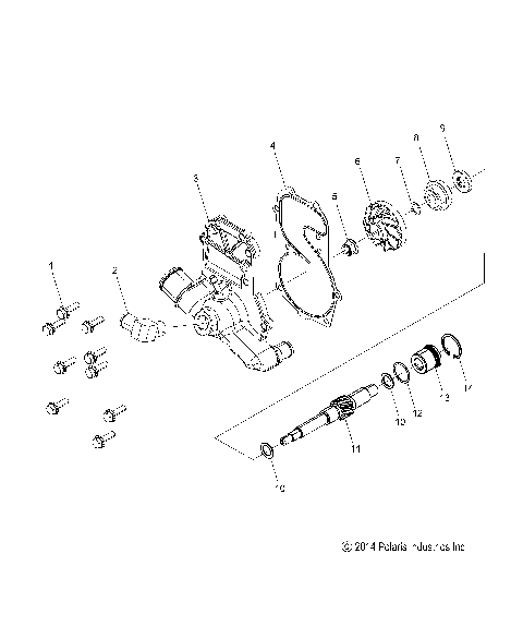 ENGINE, WATER PUMP - S15DP8 ALL OPTIONS (49SNOWWATERPUMP158CH)