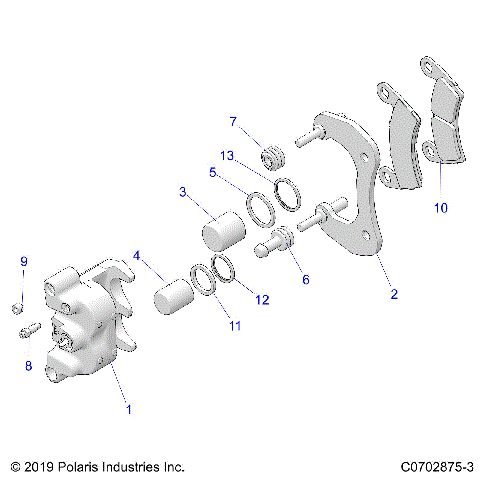 BRAKES, CALIPER, REAR - Z21RAD92BB/BK (C0702875-3)