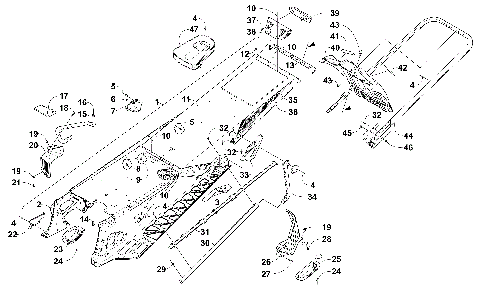 TUNNEL, REAR BUMPER, AND SNOWFLAP ASSEMBLY [102033]