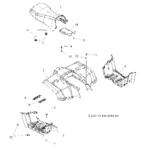 BODY, REAR CAB and SEAT - A08LH46AQ/AX/AZ (49ATVCABRR08SP400)
