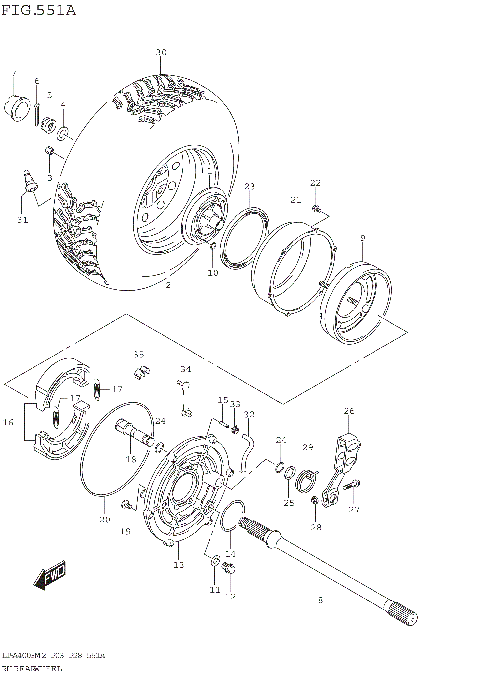 RH REAR WHEEL (LT-A400F)