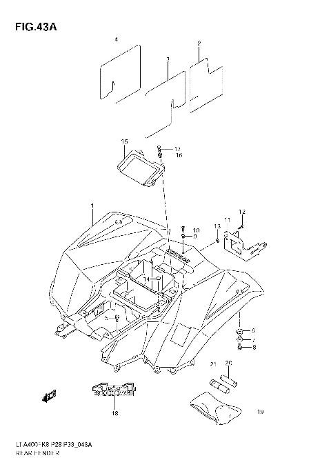 REAR FENDER (LT-A400FL0)