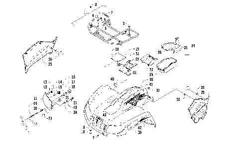 FRONT RACK, BODY PANEL, AND HEADLIGHT ASSEMBLIES [96271]