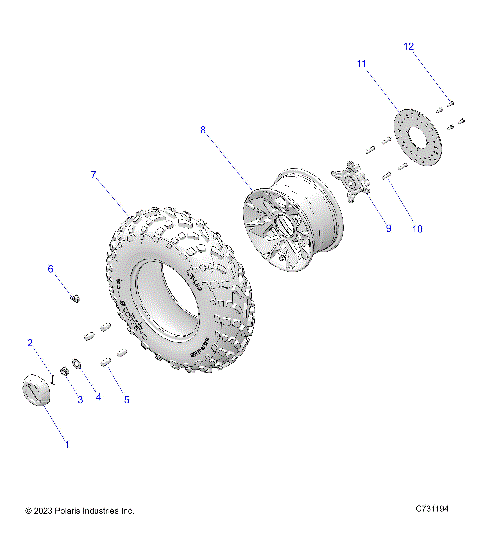 WHEELS, FRONT, R25M4E57L5 (C731194)