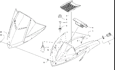 WINDSHIELD AND INSTRUMENTS ASSEMBLIES [109442]