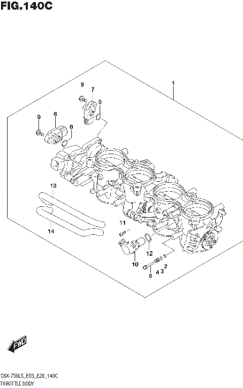 THROTTLE BODY (GSX-R750L5 E33)