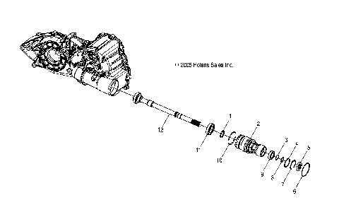 TRANSMISSION, OUTPUT SHAFT, FRONT - A07MH46AA/AZ (4999200059920005D01)