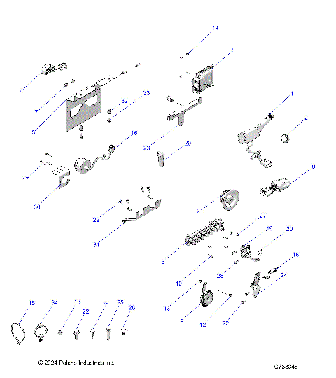 ELECTRICAL, WIRE HARNESS COMPONENTS, AND LICENSE PLATE - R25RRED4JA (C0705605-2)