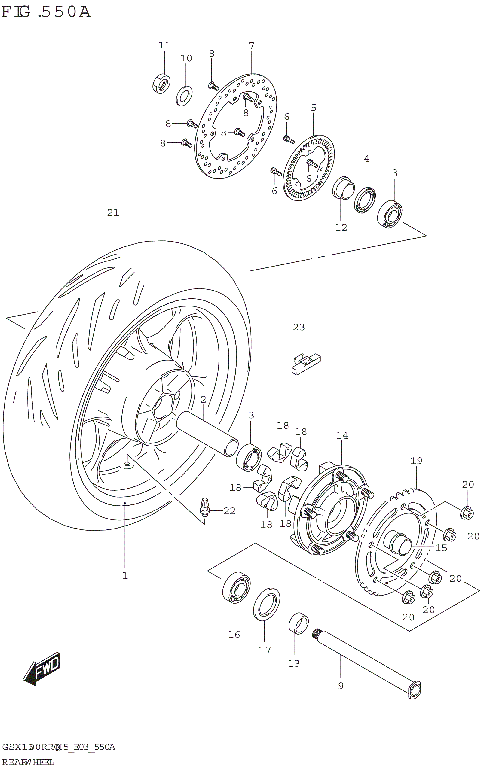 REAR WHEEL (GSX1300RRQ)