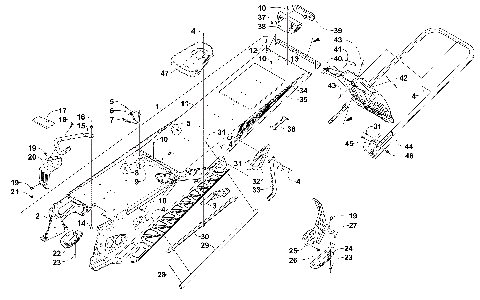 TUNNEL, REAR BUMPER, AND SNOWFLAP ASSEMBLY [101497]