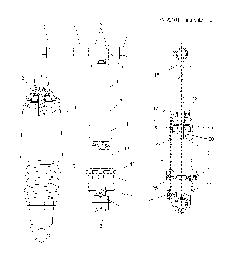 SUSPENSION, SHOCK, FRONT - S11BF6NS/BD6NS ALL OPTIONS (49SNOWSHOCKFRONT7043632)
