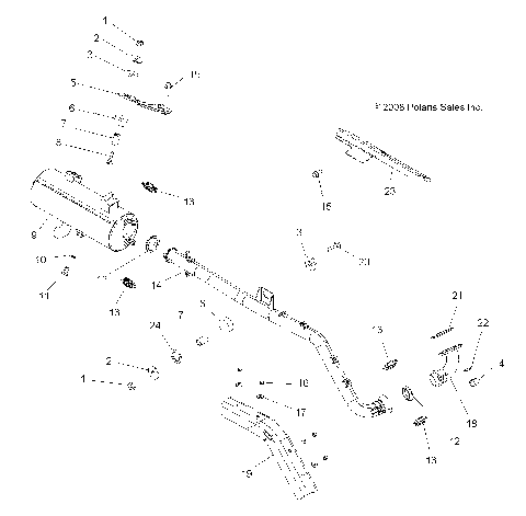 ENGINE, EXHAUST - A09DN50AB/AZ (49ATVEXHAUST09SPTRG500)