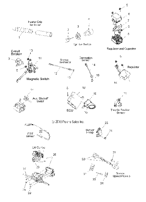 ELECTRICAL, SWITCHES, SENSORS and COMPONENTS - S12CM8GSA/GSL/GEA (49SNOWELECT11800RMK)