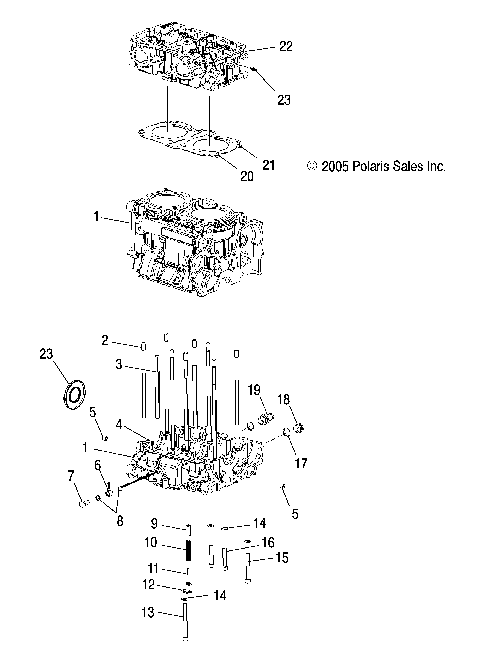 ENGINE, CYLINDER and CRANKCASE - S07PS7FS/FE (49SNOWCYLINDERFSTIQ)
