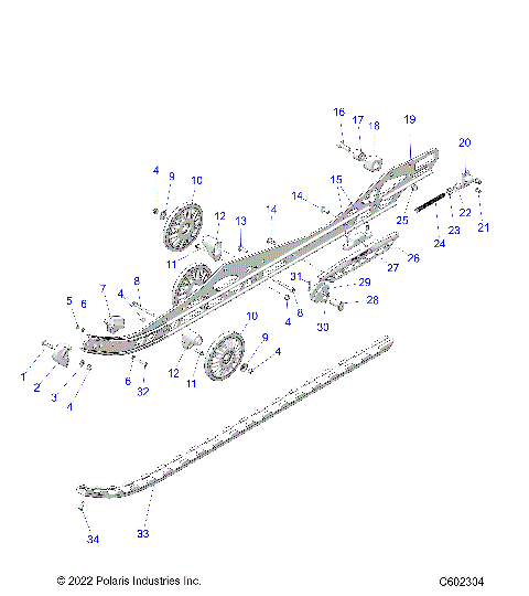 SUSPENSION, RAIL BEAM LH/RH - S23TDV8RS/8RE (C602304)