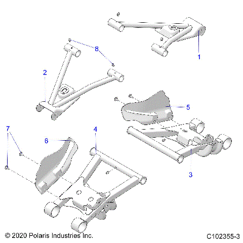 SUSPENSION, REAR CONTROL ARMS - A24S6E57A1 (C102355-3)