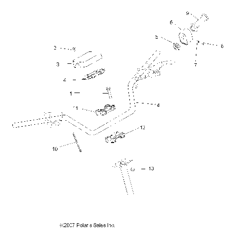 STEERING, HANDLEBAR and CONTROLS - A08BA32AA (49ATVHANDLEBAR08TB)