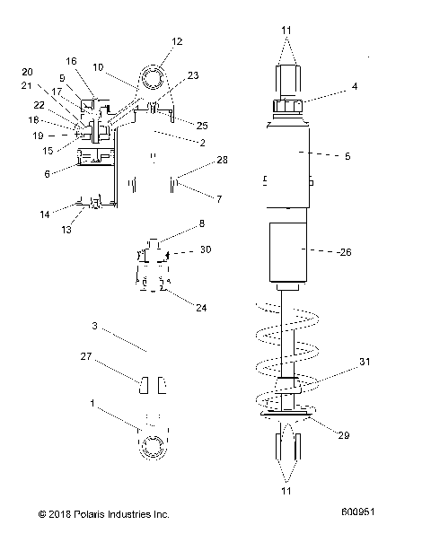 SUSPENSION, SHOCK, IFS (7045064) - S21DDH8RS (600951)