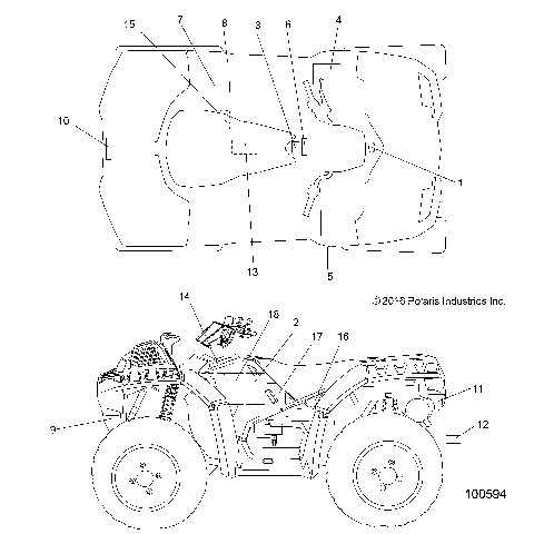 BODY, DECALS - A17SXN85A5 [100594]