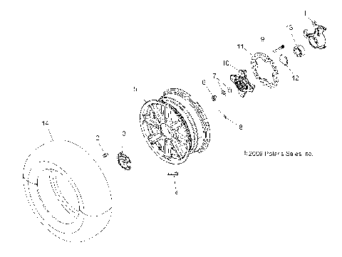 WHEELS, FRONT and HUB - A15SXE85FI (49ATVWHEELFRT10SPXP850)