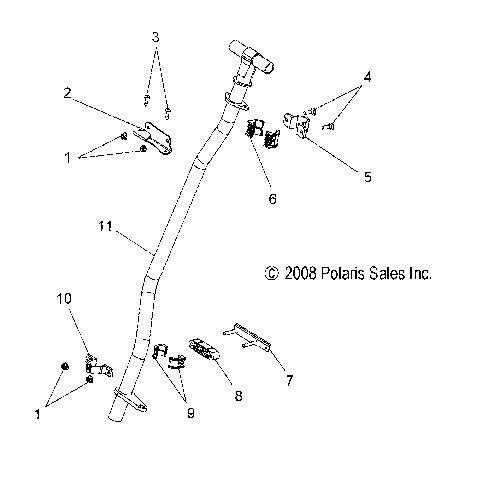 STEERING, STEERING POST ASM. - S12PT5BSL/BEL (49SNOWSTEERINGPOST09SHIFT)