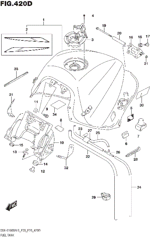 FUEL TANK (GSX-S1000YAL9 E03)